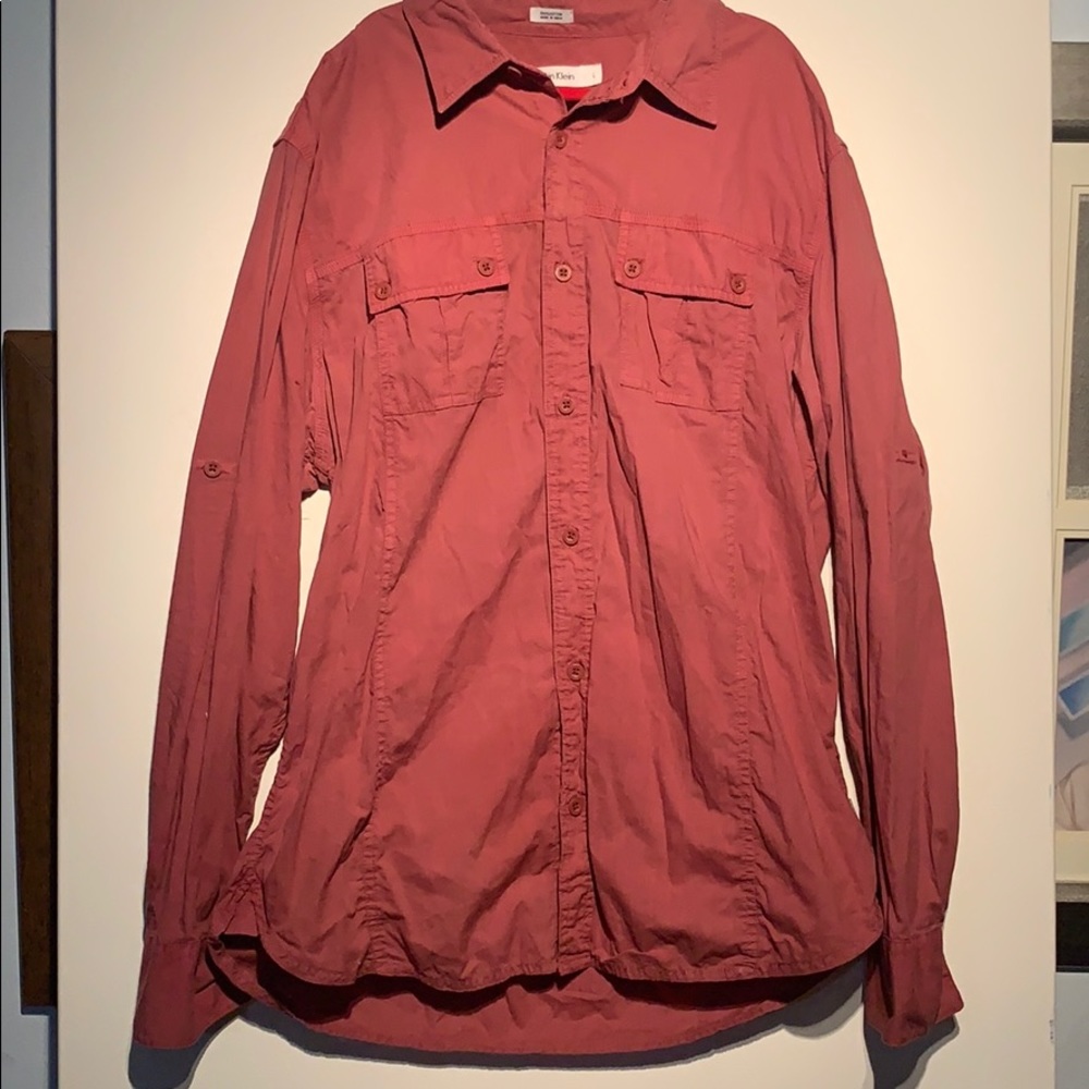 USED! Calvin Klein Men's Cotton Button Down Shirt